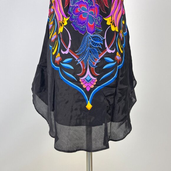 NWT Johnny Was Jade Women's Devi Silk Blend Halter Floral Blouse Size M - Picture 7 of 12